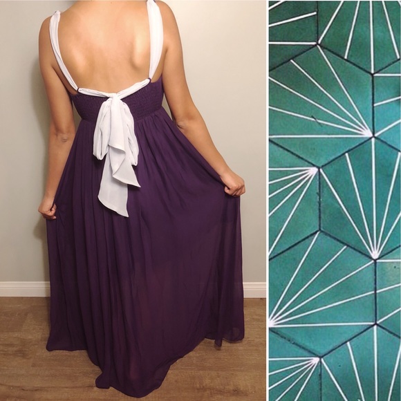 Color Block Long Dress - Picture 7 of 7